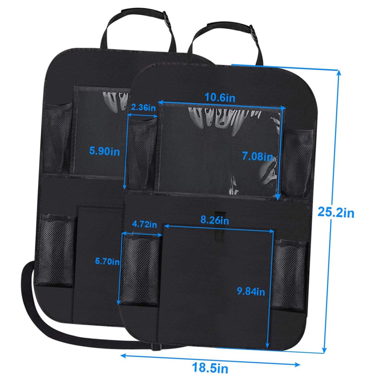 Cabilock Bolsa Organizadora para Asiento Trasero Coche, Diseño Multi Bolsillo, Resistente al Agua