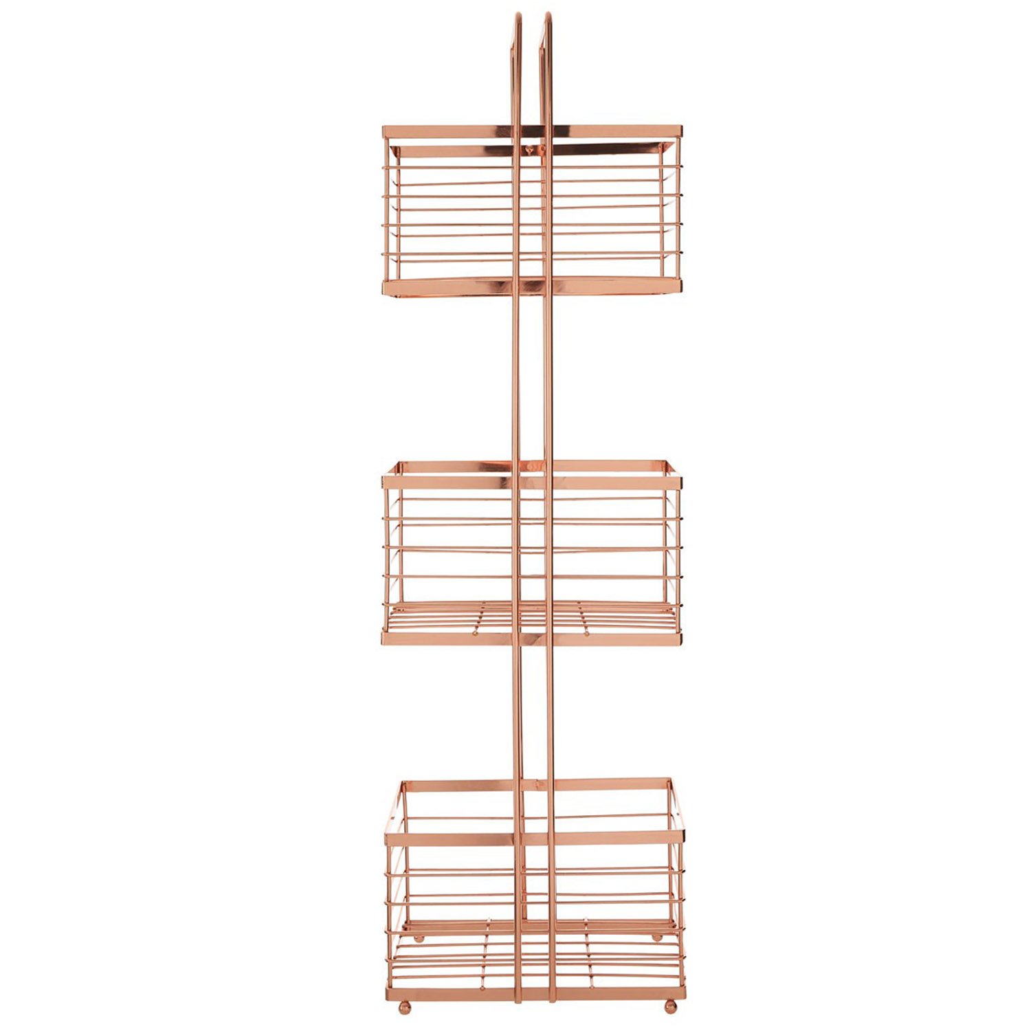 Orsina Rose Gold Rectangular Storage Caddy from B&Q