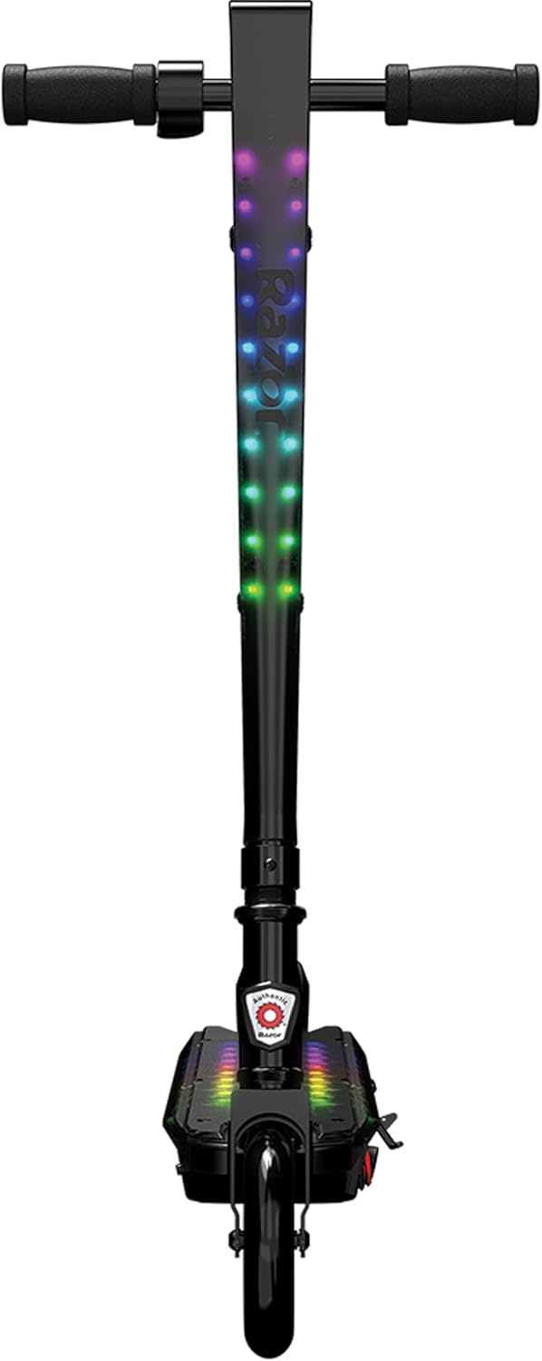 Razor Sonic Glow Black Electric Scooter with LED Lights and Bluetooth Wireless Speaker, (13112110)
