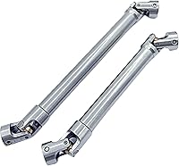 Vista 8 de Eje de transmisión de acero inoxidable 4.409-6.496 in para 1/10 RC Crawler Traxxas TRX6 Axial SCX10 Wraith Capra D90 TF2 Redcat GEN8