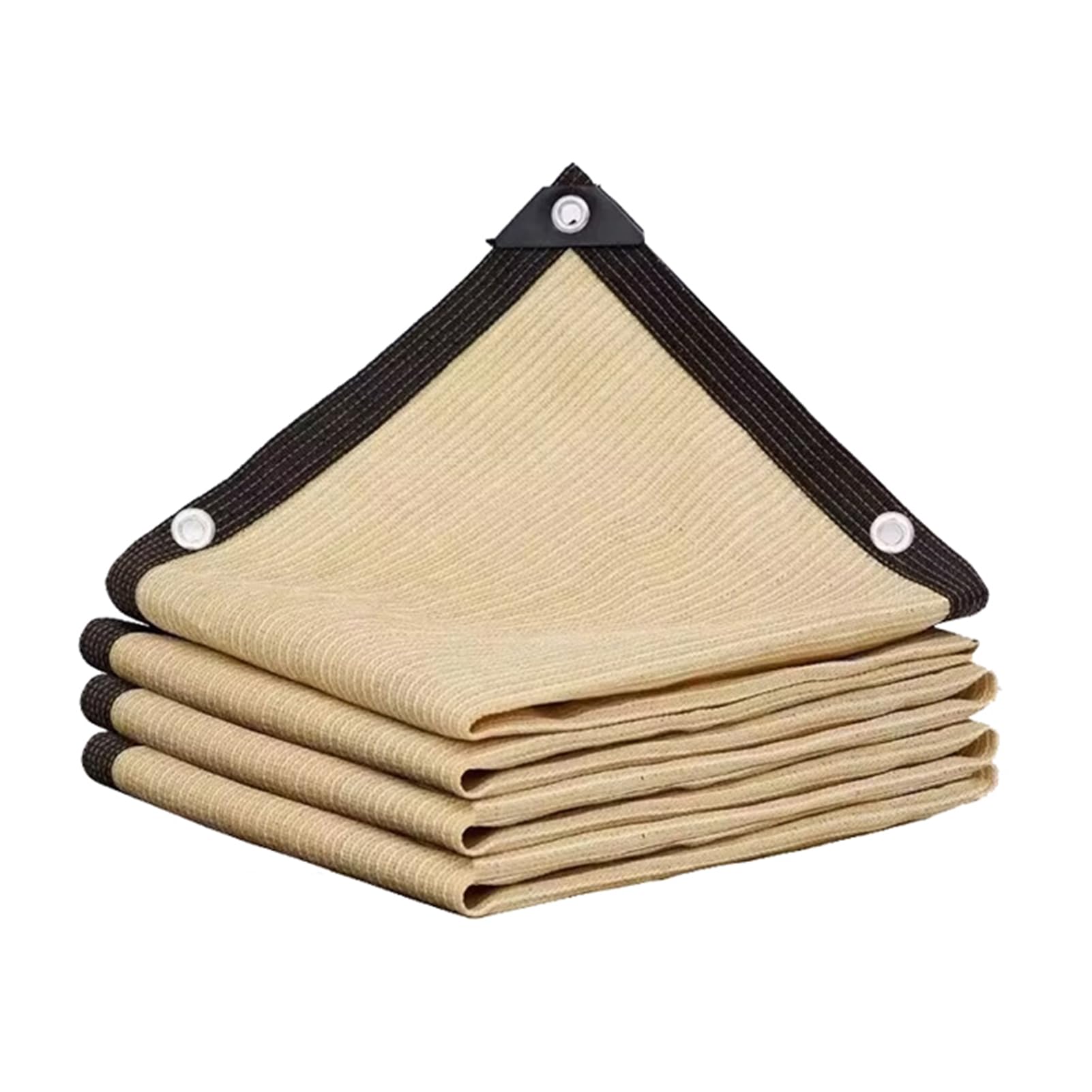 DATOUJL Rete Ombreggiante 2x6m | 90-95% Protezione UV con Anelli Metallici | Tessuto Anti-UV Rinforzato per Serra, Giardino, Capanno Auto o Recinzioni | Personalizzabile (Beige,4m*8m