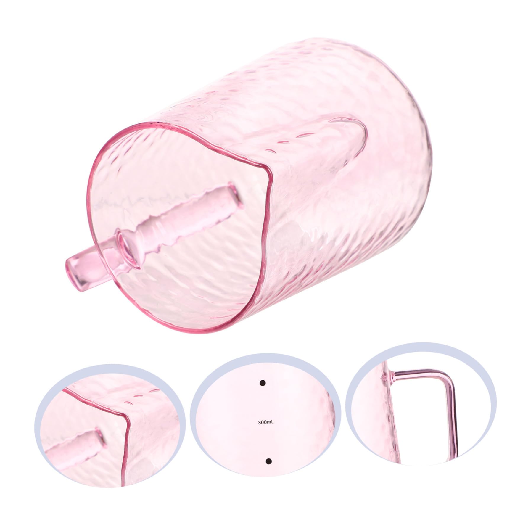 BEBEMOKO 500ml Glass Milk Jug Coffee Pot Portable Server Milk Can Kitchen Gadget Easy Clean