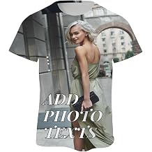 Custom T-Shirt Personalized Photos&Text Shirts All Over Print Short Sleeve Shirts for Men Women