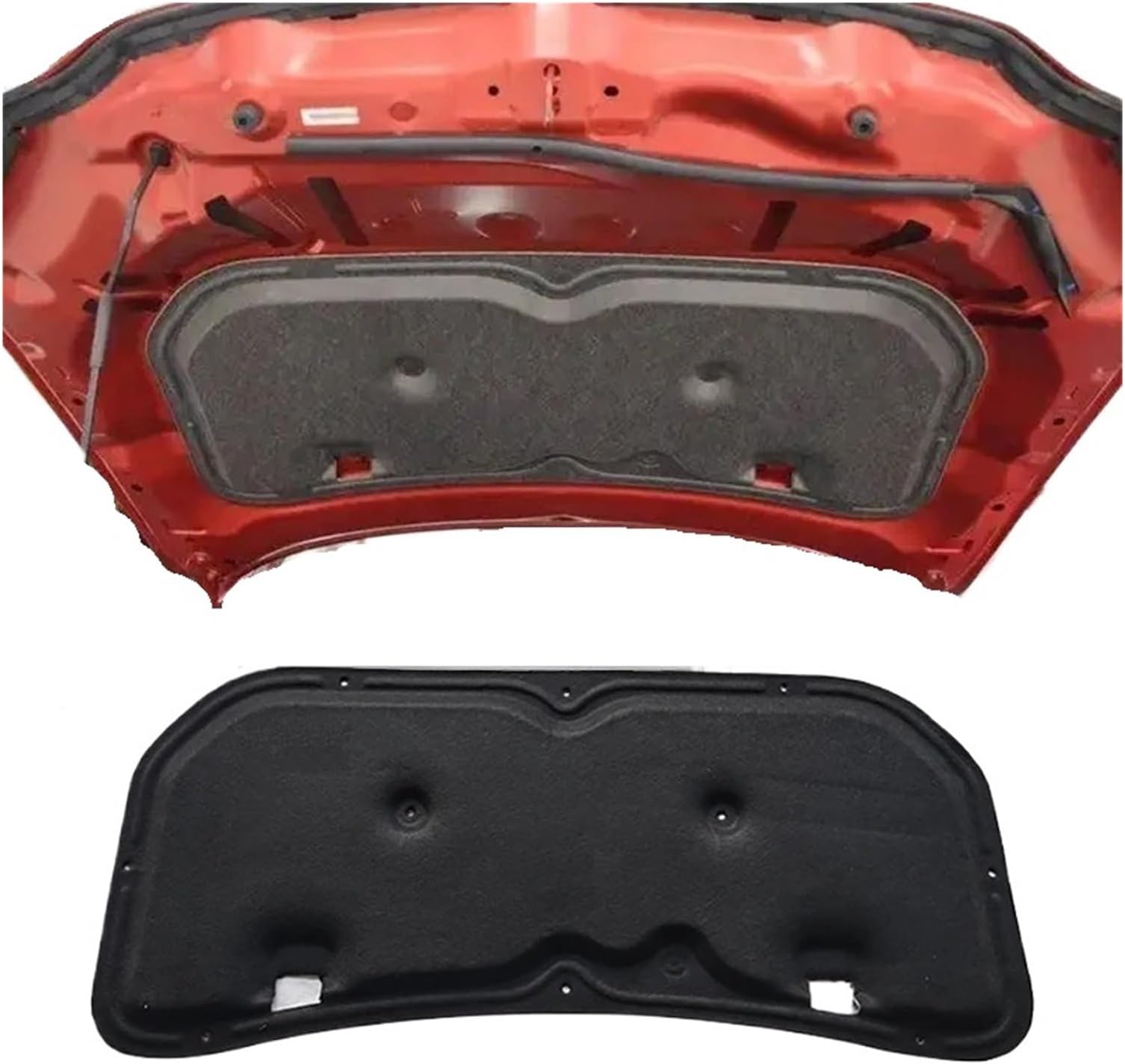Compatible with Mazda CX-3 2014-2018 Front Engine Hood Bonnet Insulation Cotton Pad Sound Heat Soundproof Heat Insulation Mat with Buckle