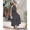 PRETTYGARDEN-Womens-Casual-Halter-Neck-Sleeveless-Floral-Long-Maxi-Dress-Backless-Loose-Ruffle-Sundress-with-Belt PRETTYGARDEN Women’s Casual Halter Neck Sleeveless Floral Long Maxi Dress Backless Loose Ruffle Sundress with Belt (Black,Medium)