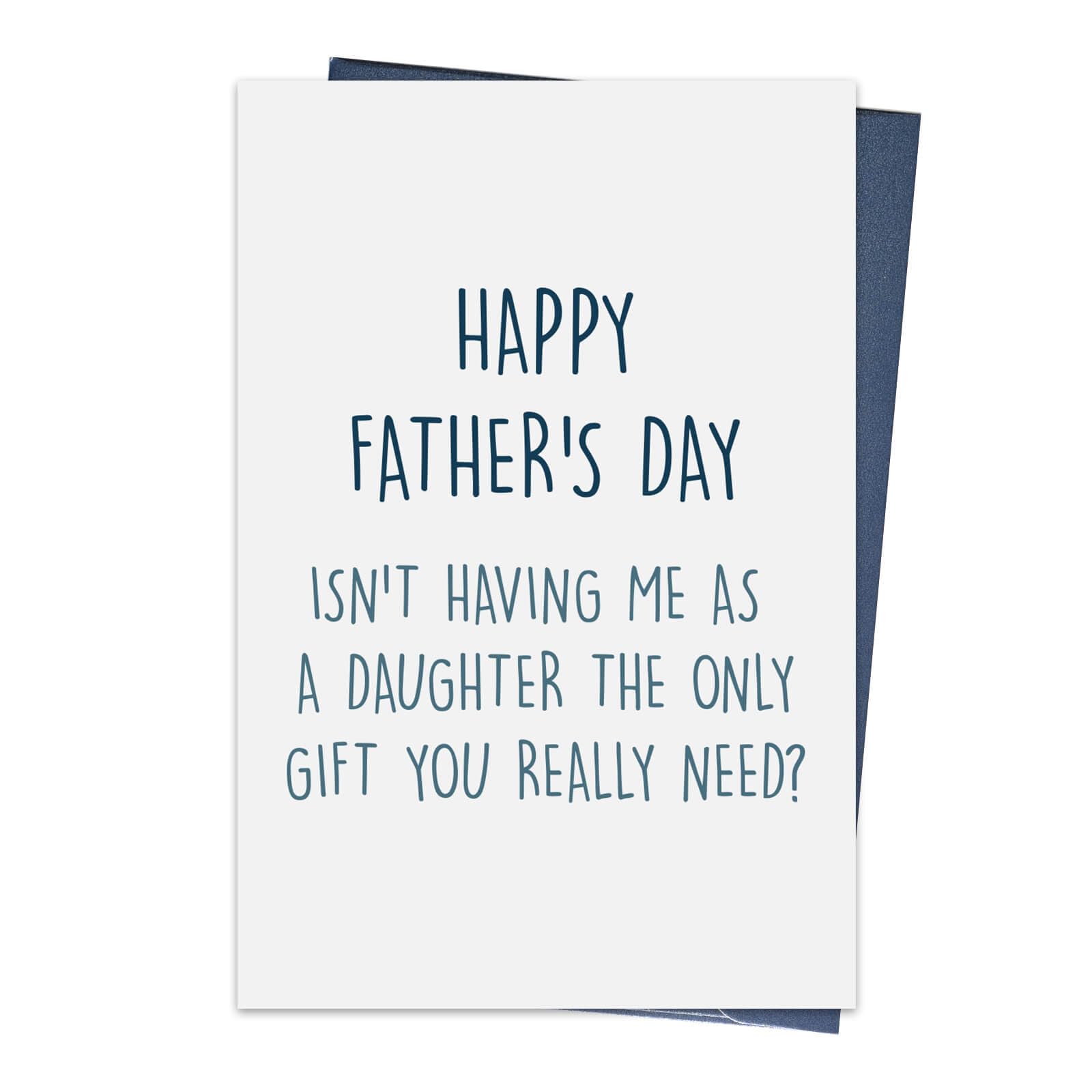 Hincoo Father's Day Card Funny, Father day Gifts For Dad, Happy Father Days Card From Daughter, Funny Fatherday Cards For Dad From Daughter