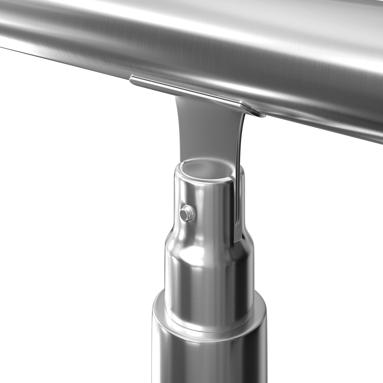 Monzana Pasamanos para Escaleras 80cm Acero inoxidable Barandilla Interior Exterior Baranda Redonda