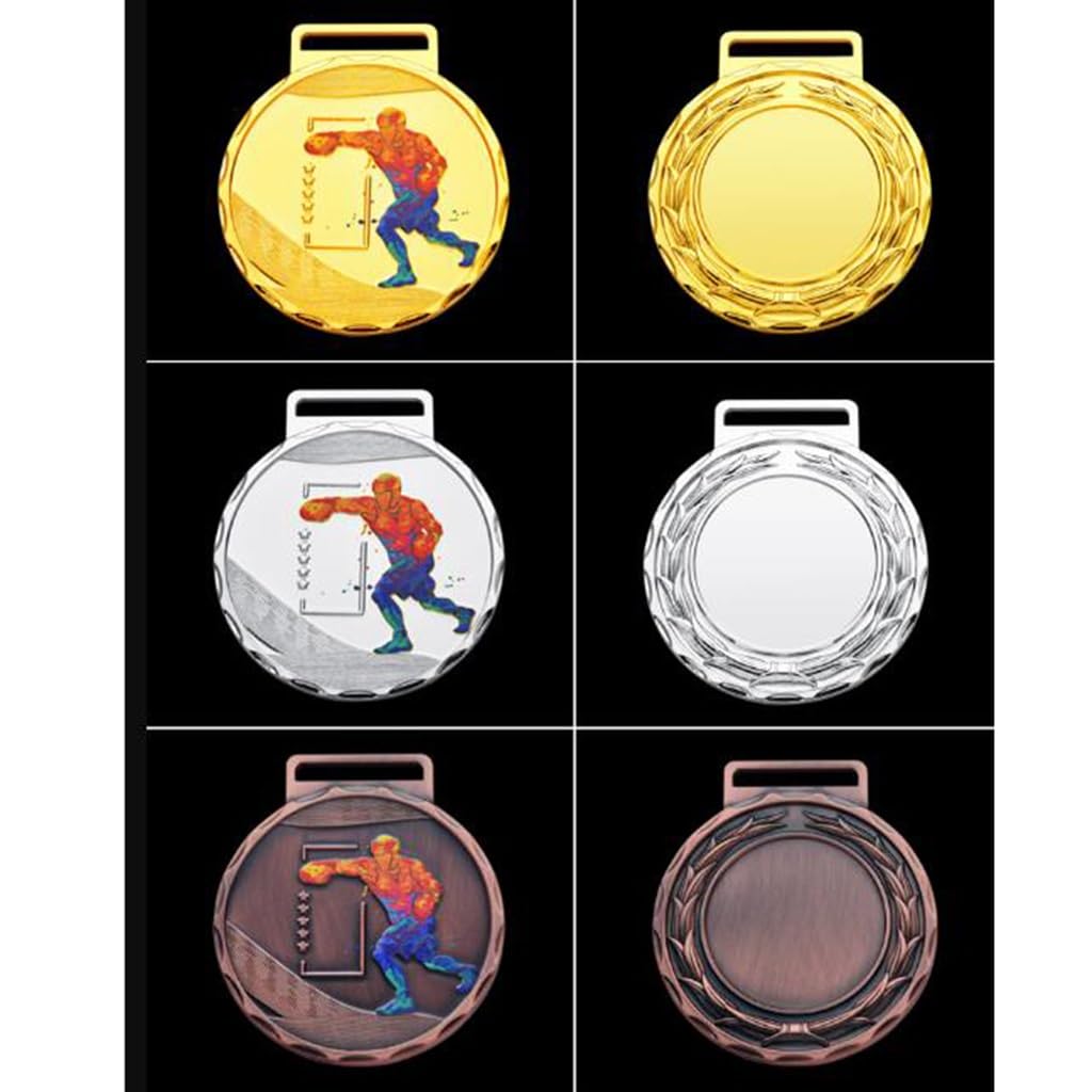 Medaglie di Pugilato, Medaglie d'oro, d'Argento E di Bronzo per Competizioni di Lotta Taekwondo in Stile Olimpico Memorabilia di Eventi Sportivi Scolastici per Bambini(Gold)