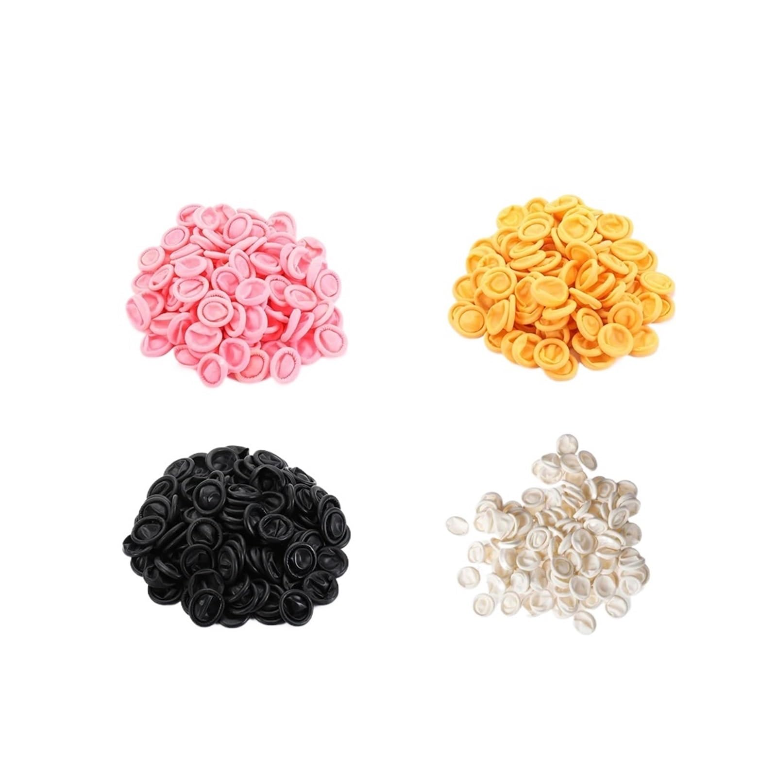 100 guantes desechables de goma natural, antideslizantes, antiestáticos, para uñas de látex, guantes protectores para las puntas de los dedos (rojo rosa)
