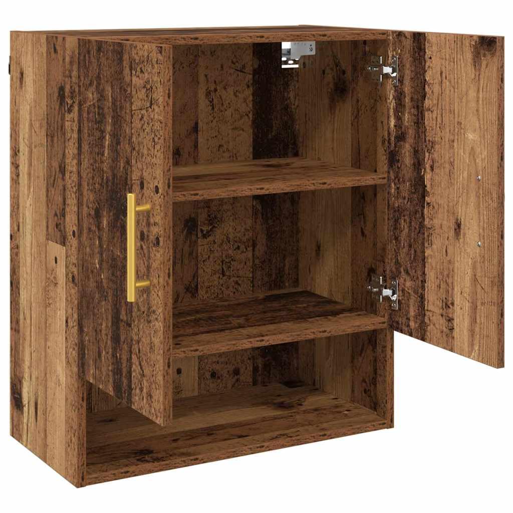 vidaXL Szafka ścienna Stare drewno 60 x 31 x 70 cm, Przechowywanie w salonie, nowoczesna szafka ścienna, prostokątny design, trwałe drewno, elegancka organizacja domu
