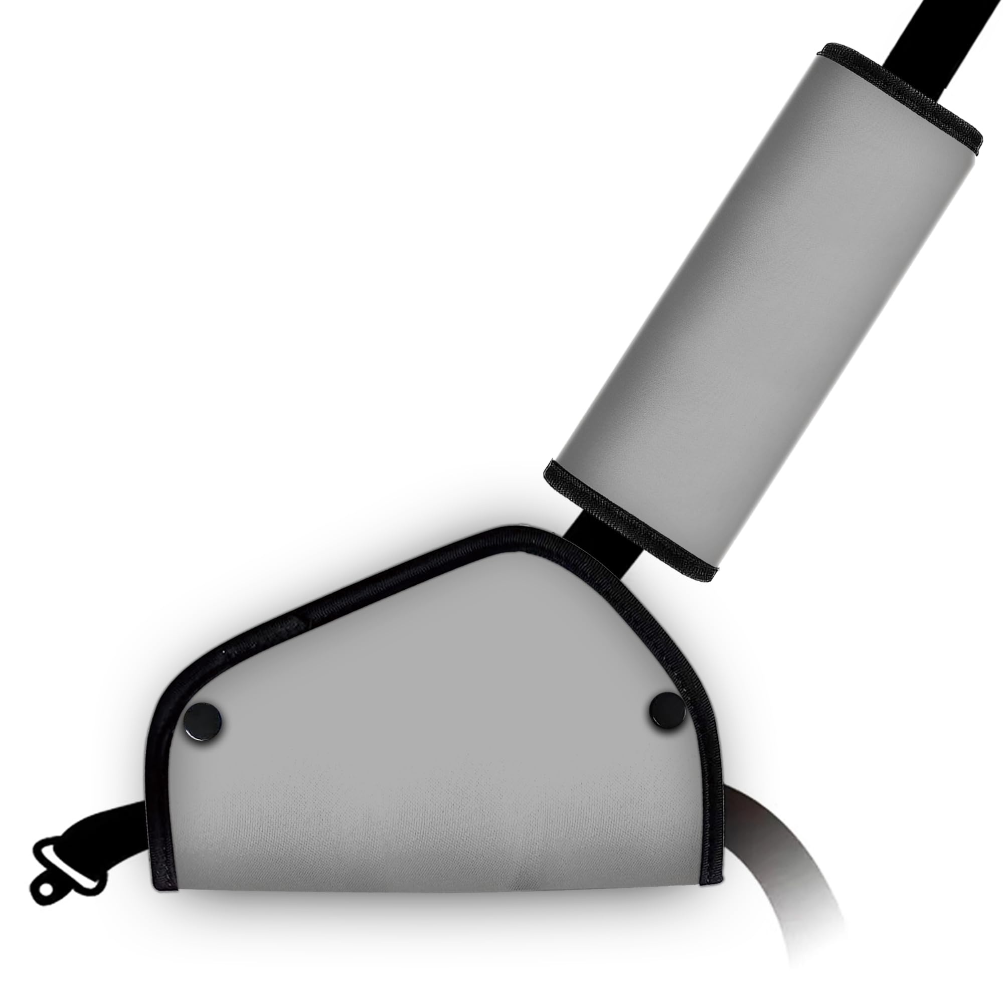 Kid'S Seat Belt Cover Pad, Neck & Abdomen Cushion For Children- Soft And Breathable Straps Cover Support For Booster Seat, Strollers, And High Chairs | Hypoallergenic Travel Accessory, Grey