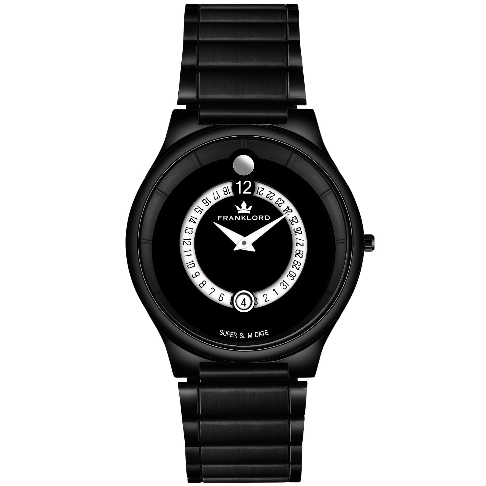 Franklord Analog Skeleton Date Series Watch for Men & Boys | Luxury Round Black Dial Leather Strap | Day & Date Premium Wristwatch (B0CTWRZJ38) Amazon Price History, Amazon Price Tracker