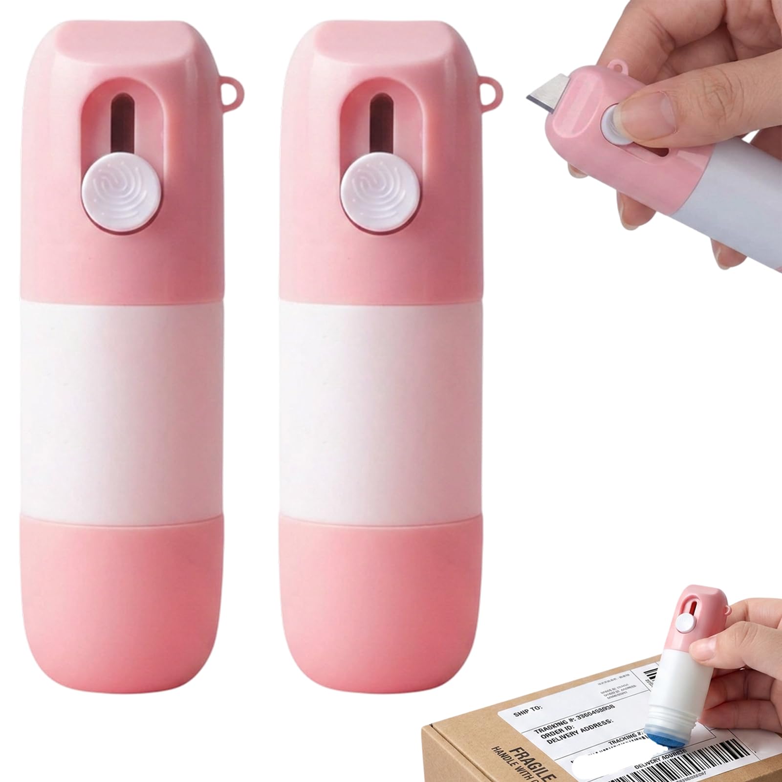 2 PCS Thermal Paper Eraser Pens, Thermal Ink Remover for Documents and Labels, Portable Privacy Protection Tool for Office and Home Use, Pink Color Design