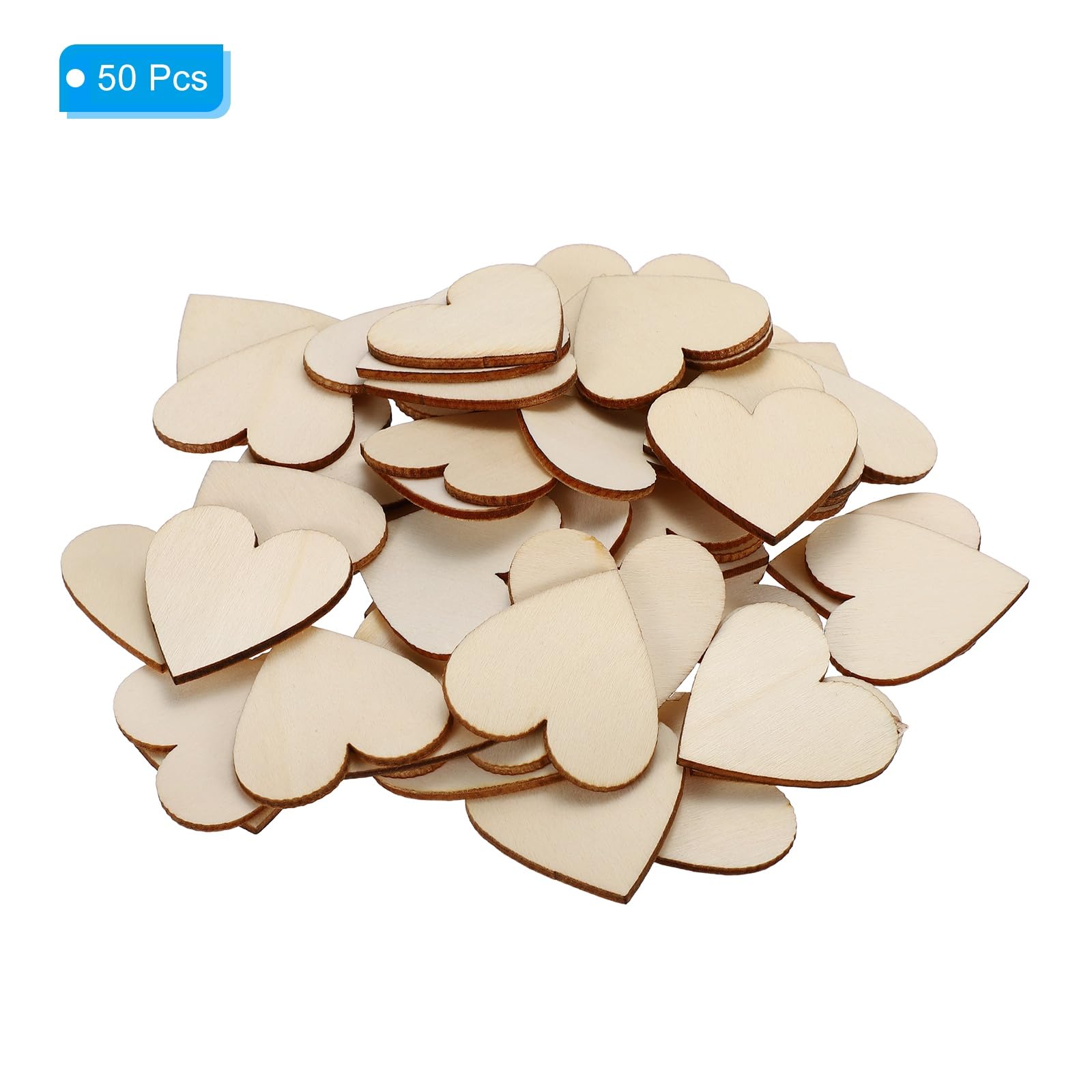 PATIKIL 40mm Wooden Hearts - Image 3