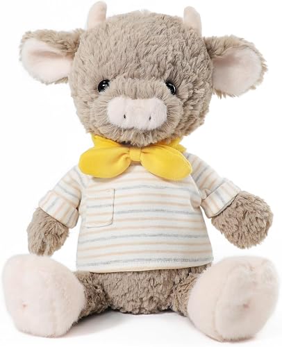 RECUR Cow Plushie Stuffed Animals,Heatable Lavender Scented Plush Toy for Anxiet