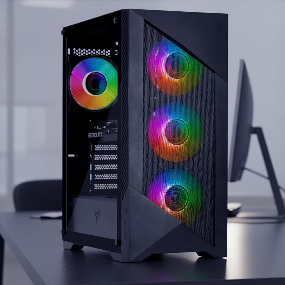 YEYIAN Gaming PC EdgeESP | Intel i5-14400F 10 core (4,7 GHz OC) | NVIDIA RTX 5060 8 GB GDDR7 | 32 GB DDR5 6000 MHz | SSD NVMe Gen4 1 TB | Windows 11 Pro