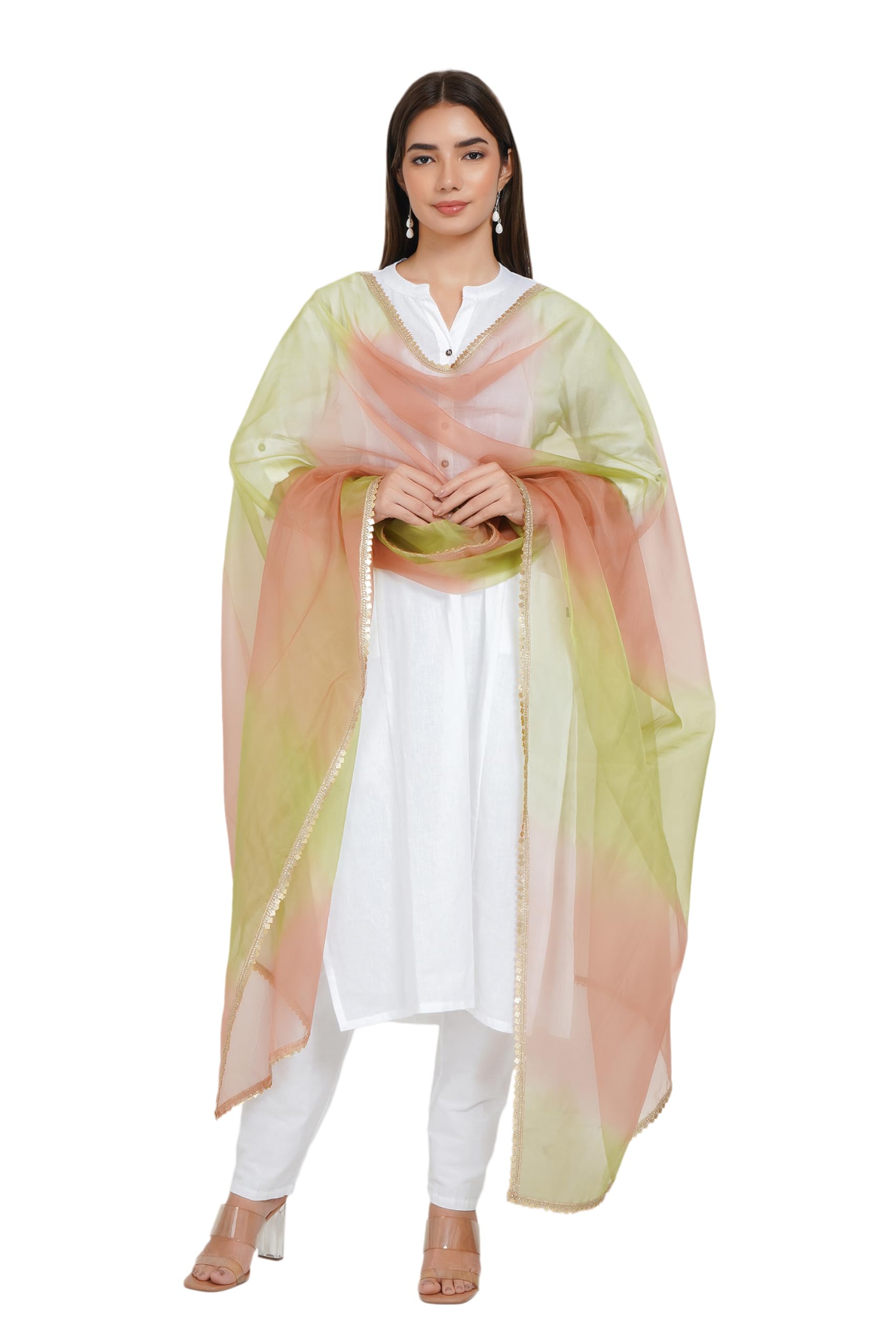 faith visit Women's Tie Dye Organza Dupatta-picture-34
