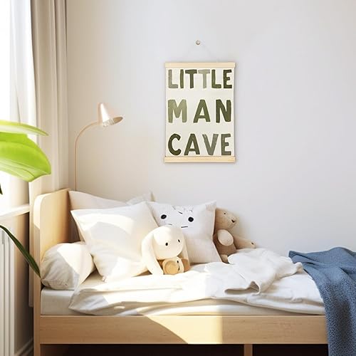 Miniatura 4 de SereneHanctuary Arte de pared de cueva de hombre pequeño, decoración de pared para habitación de niños, marco para colgar pósteres para habitación