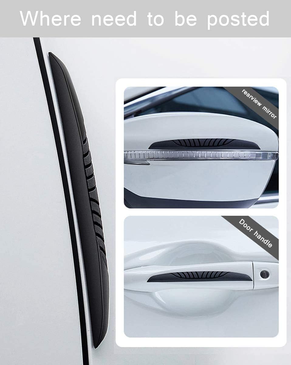 BondEron 6-tlg. Auto Türkantenschutz Set - Selbstklebend, Schwarz, Universell