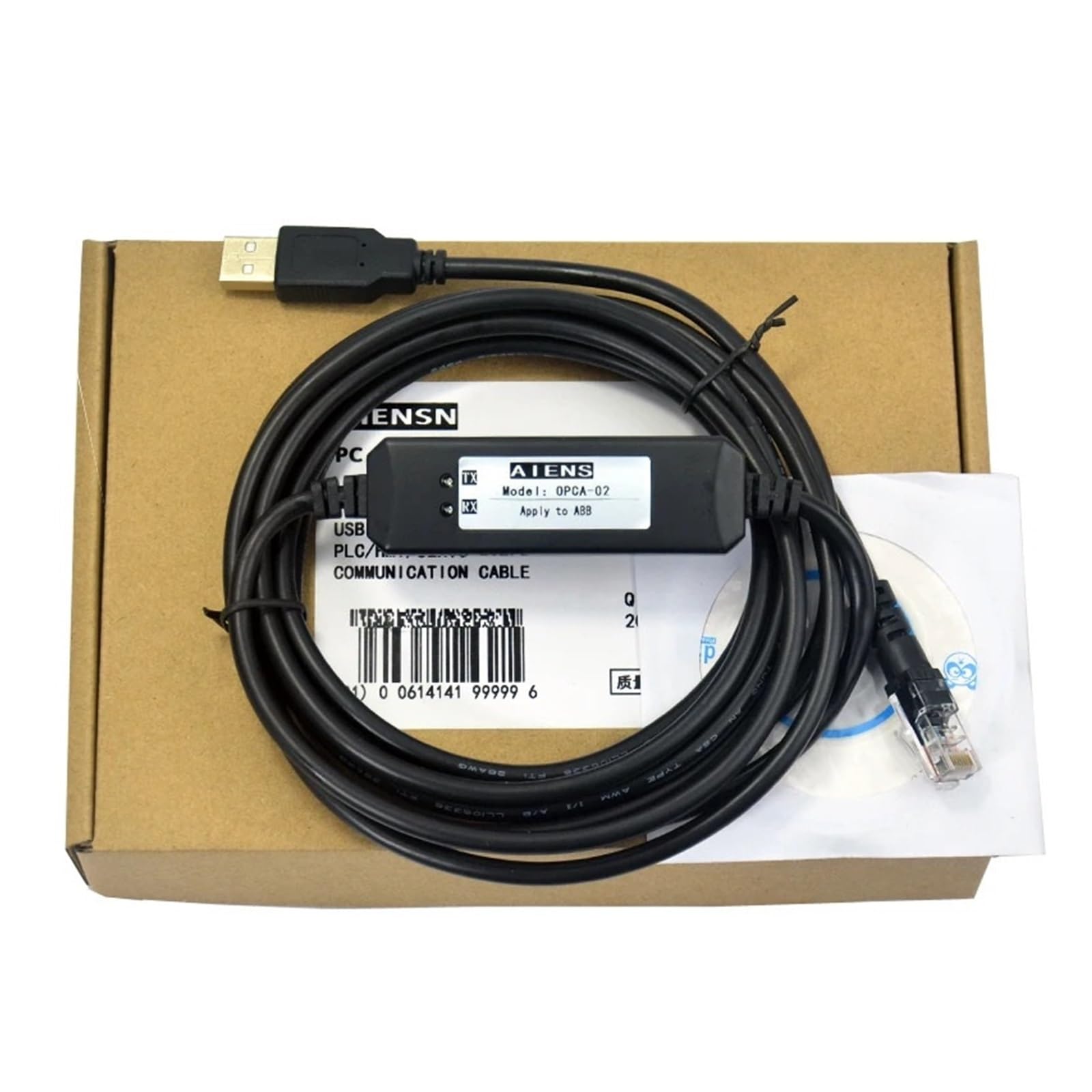 QSFZ AIENSN Compatible With ABB ACS355 550 Series Inverter OPCA-02 Debugging Cable USB Port Download Data Cable