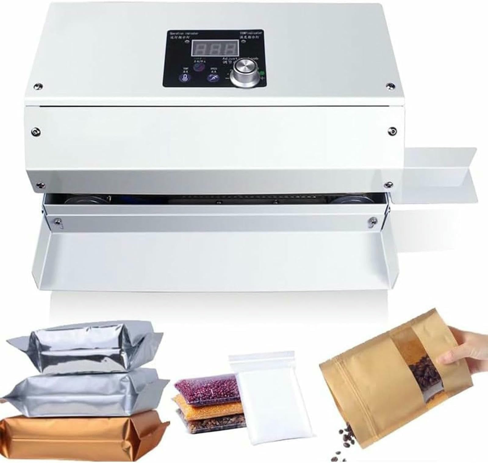 Macchina Automatica per sigillatura a Caldo di Sacchetti di plastica, sigillatrice a Nastro Continuo, Macchina per imballaggio Alimentare Automatico, Macchina per sigillatura Industriale