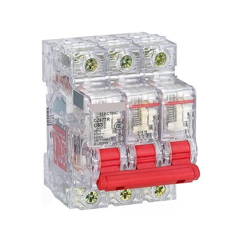 Disjoncteur miniature transparent DZ47TR résout les pannes de courant 3P
