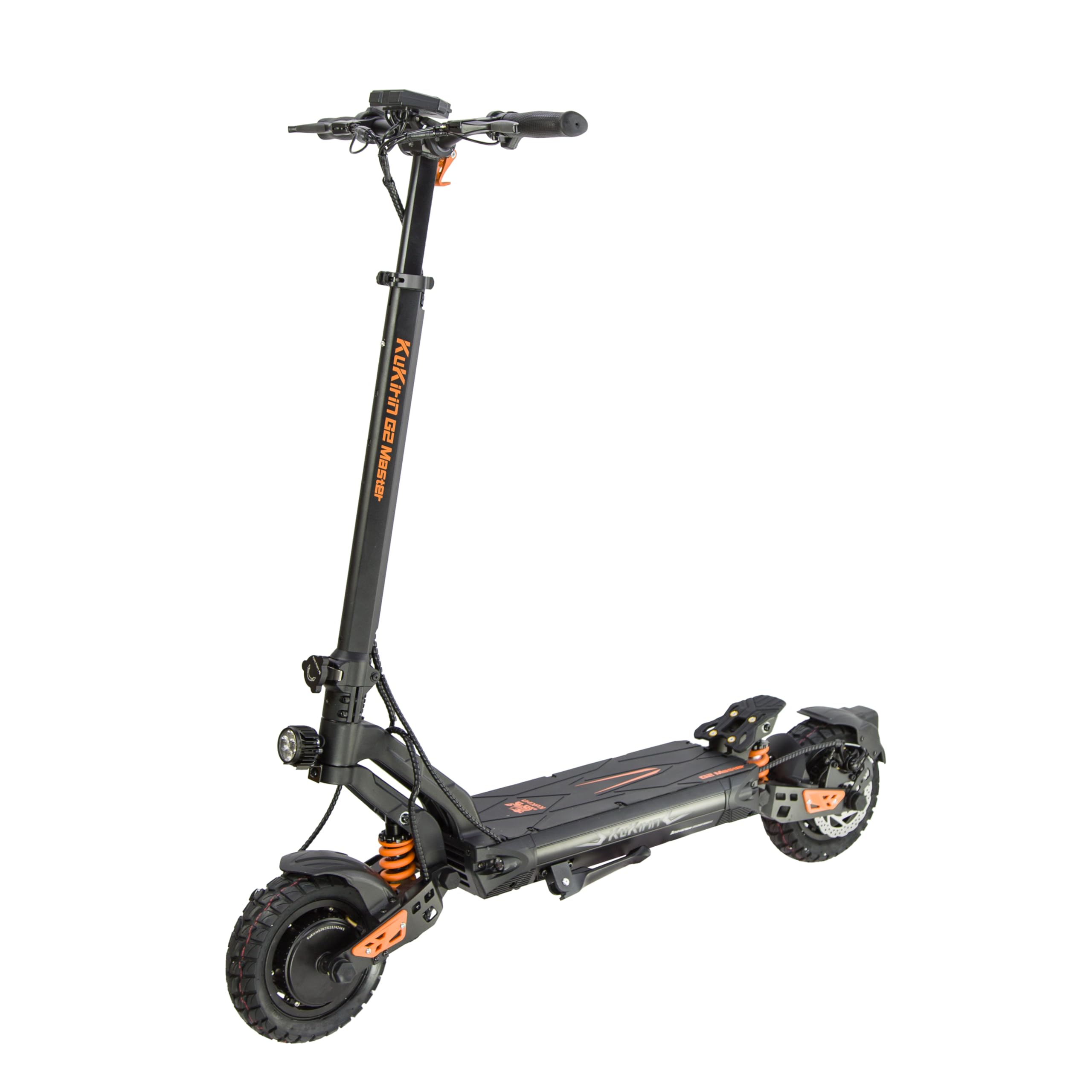 KuKirin G2 Master Patinete Eléctrico Adulto, Doble Motor, 70KM Autonomía, 10" Ruedas, Suspensión Hidráulica, Frenos de Disco Doble, Pantalla LCD, Luces LED, Portátil y Plegable para Ciudad y Aventura
