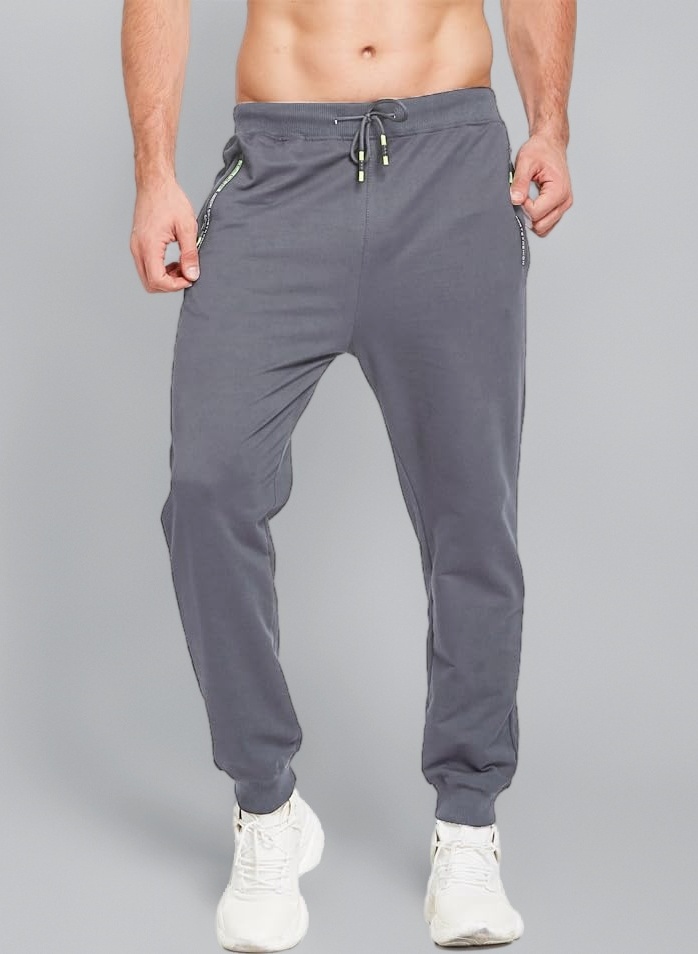 Mens Joggers Tracksuit Bottoms Men with Zipped Pockets Cotton Elasticated Waist