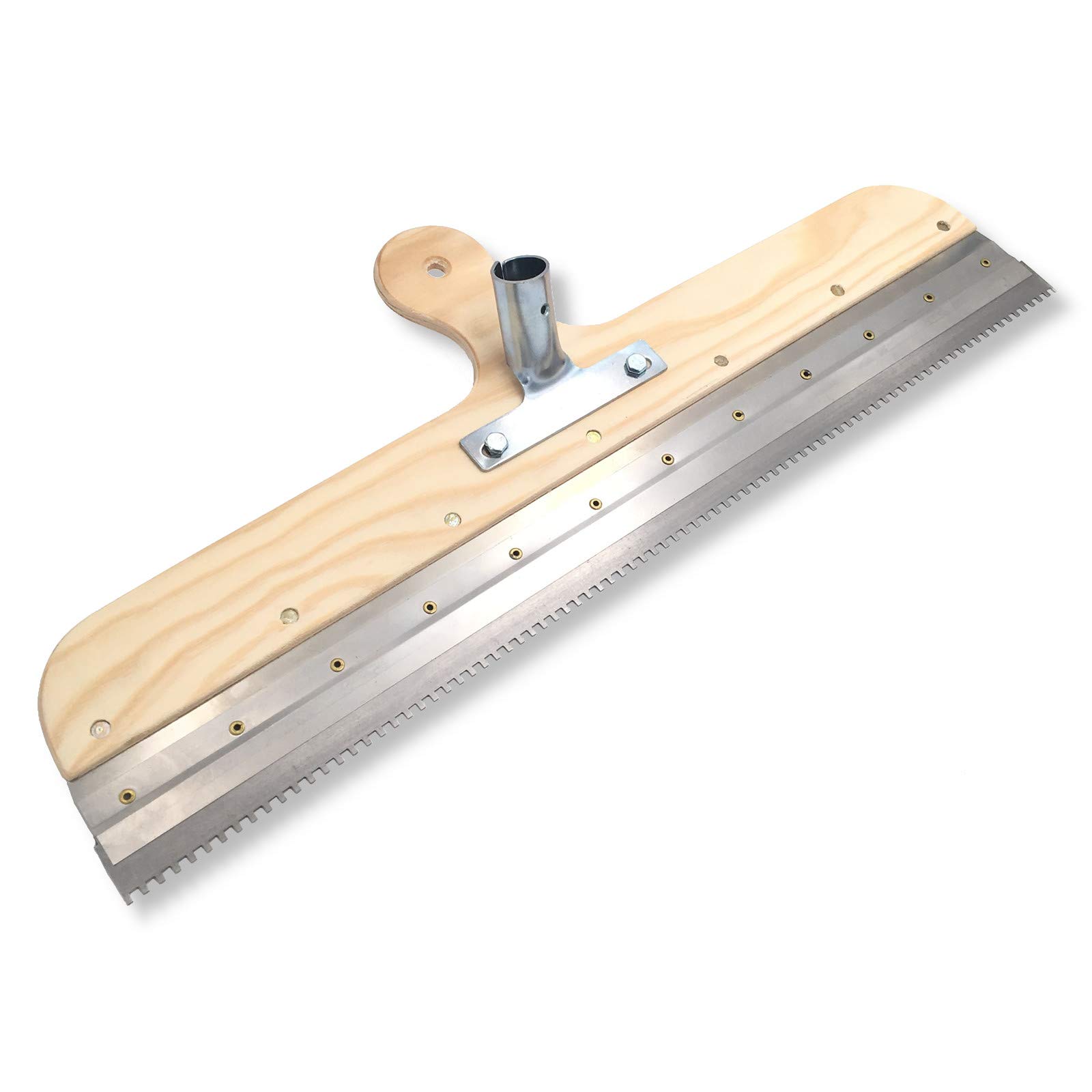 DEWEPRO® Bodenbeschichtung - Entlüftungsroller Set: Stachelwalze ø85mm x 460mm + Nagelschuhe + Stehrakel 560mm - Großflächenrakel - für die Entlüftung von Bodenbeläge
