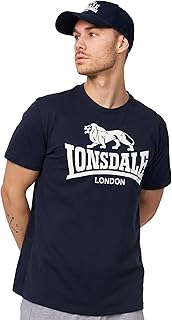Lonsdale London Logo Hombre Camiseta Negro Regular