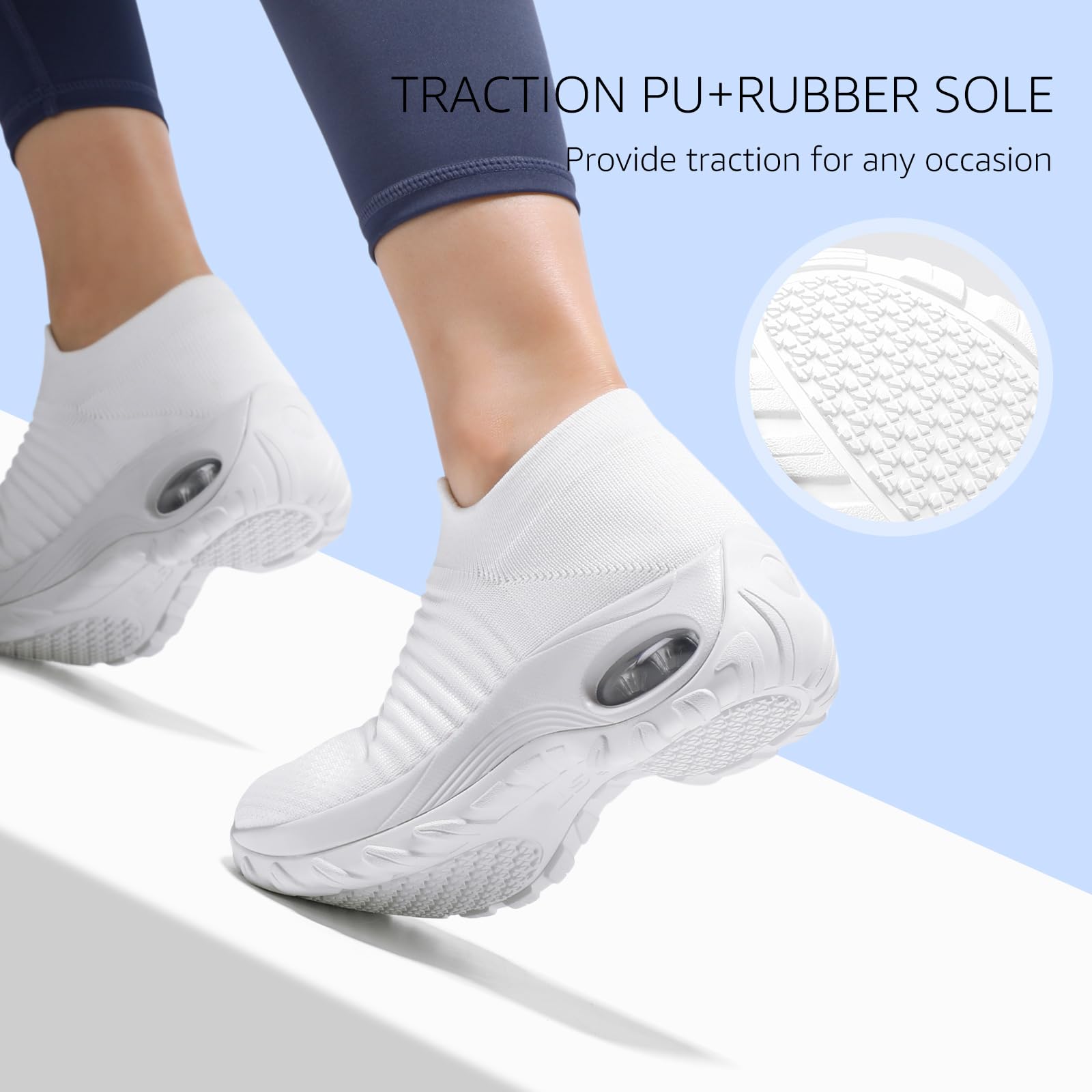 HKR Platform Sneakers Donna Leggero Casual Air Cuscino Scarpe da Ginnastica Outdoor