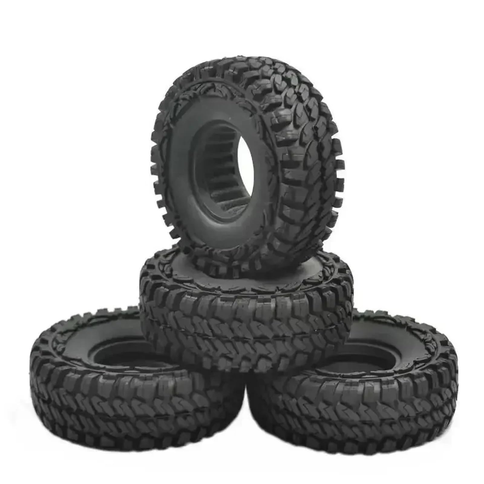 RC Pneumatici Ruote Per Rock 1/10 1.9 "Ruote Del Camion Pneumatici Cerchi Plastica 115MM Accessori Modello Auto RC Crawler Parti Aggiornamento Modificate Ricambio Sostituisci