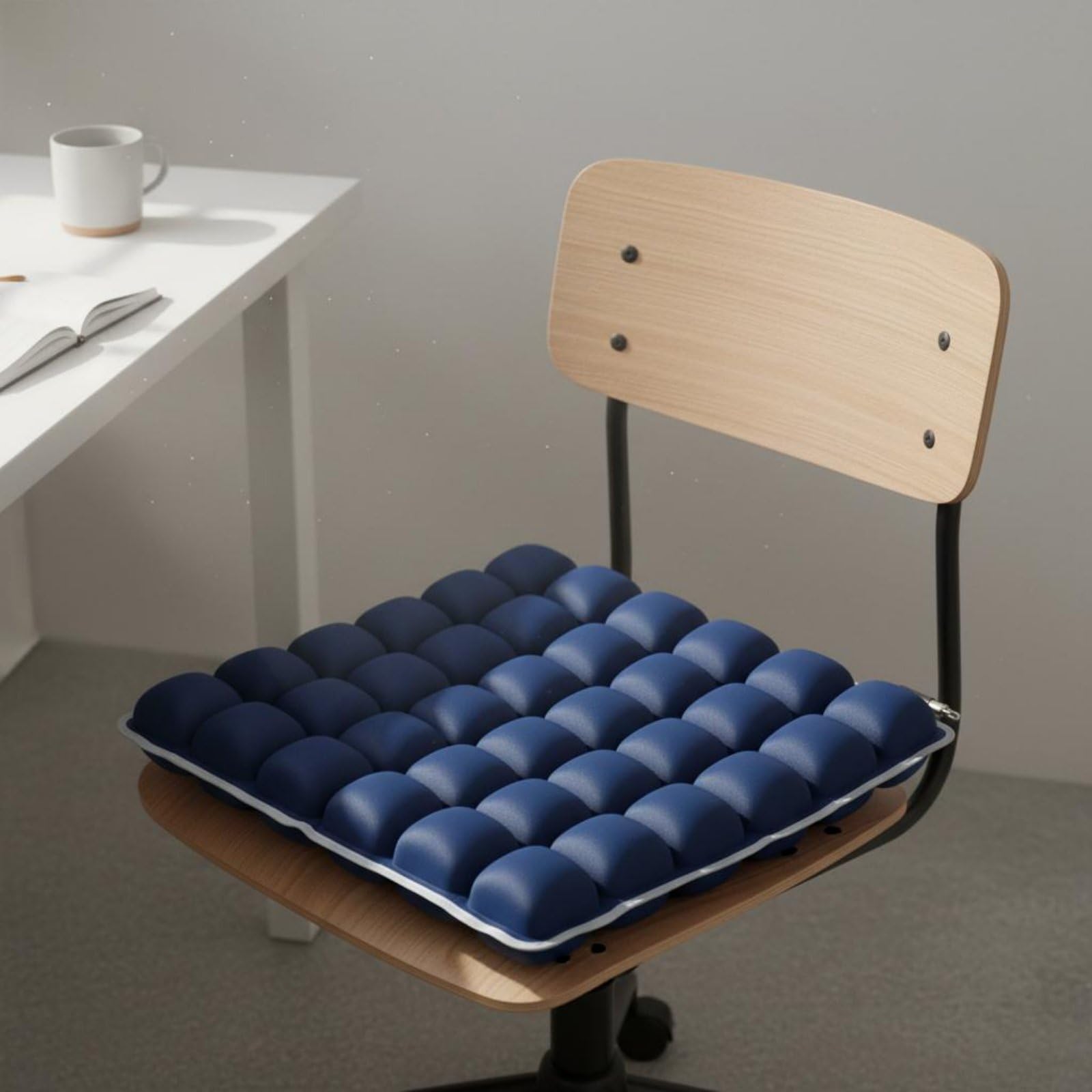 Cojín Inflable Confortable Cojín Antiescaras con Bomba Manual Asiento Transpirable para Oficina, Uso Prolongado