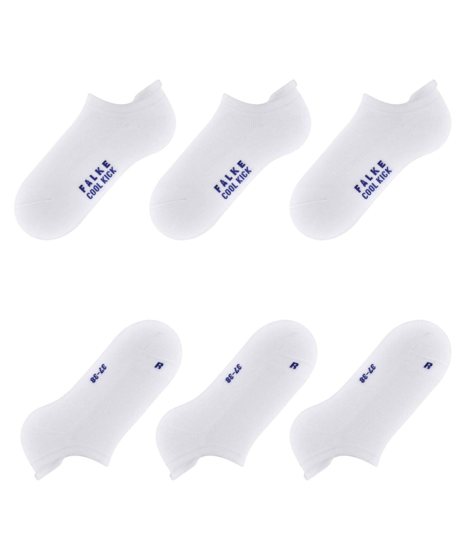FALKE Unisexe Cool Kick 3-Pack Socquettes basses anatomique Fibre artificielle | avec semelle peluche ultra légère