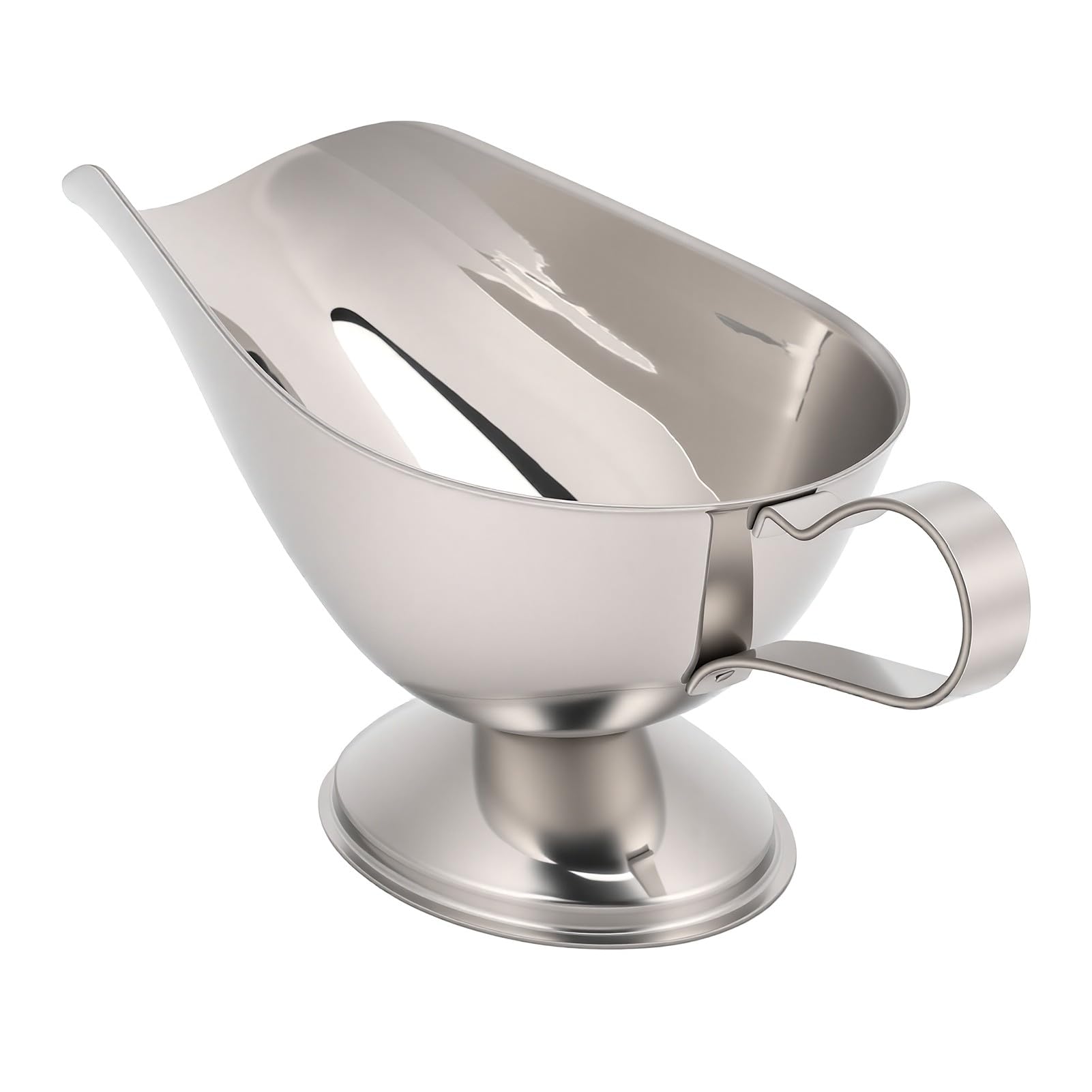 Saucière inox 16 oz avec poignée ergonomique élégante pour vos dîners raffinés