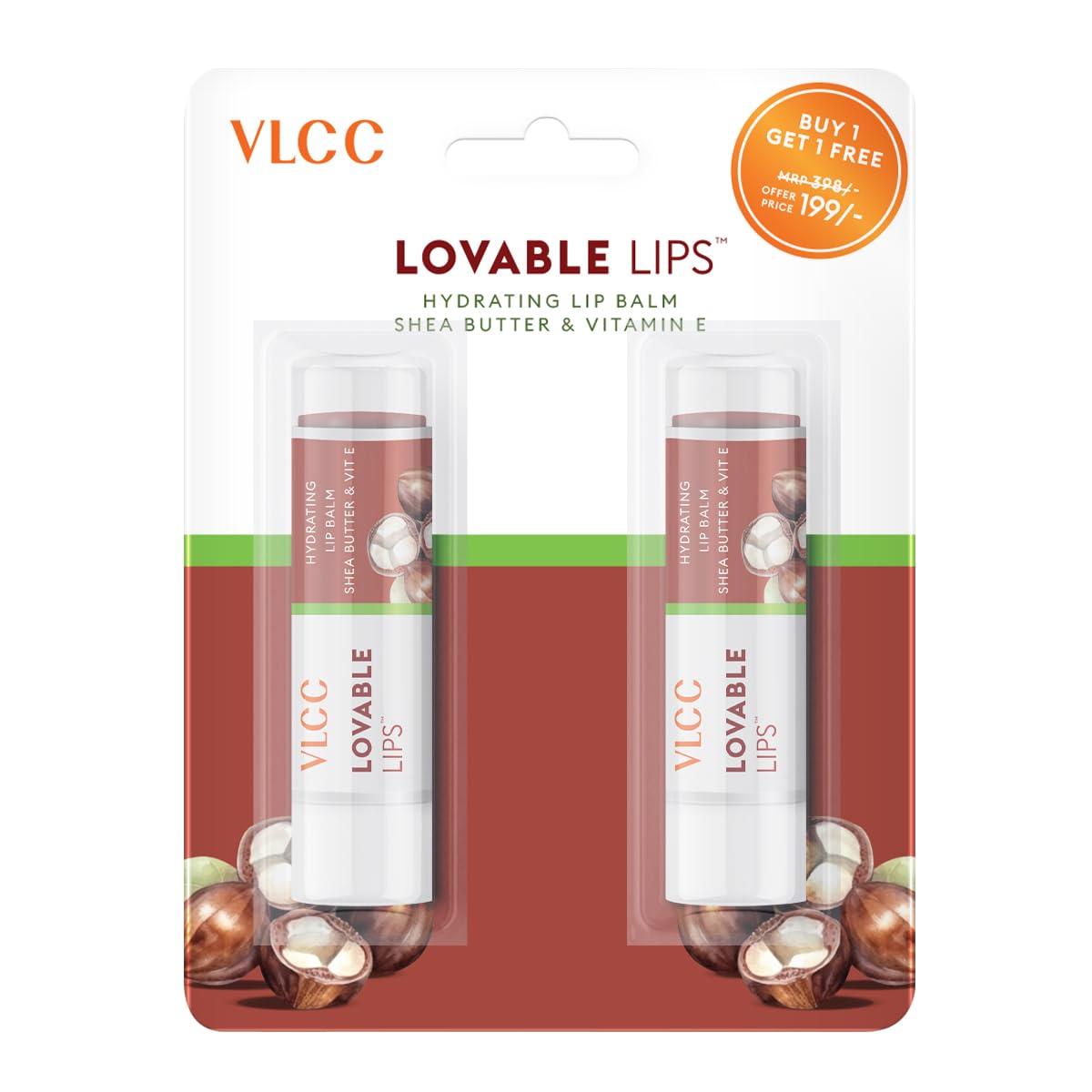 VLCC Lovable Lips Hydrating Lip Balm - Shea Butter + Vitamin E - 4.5g + 4.5g | | Nourishes, Moisturizes & Softens Lips | Infused with Olive, Mango & Almond Oils for Supple, Smooth Lips-image-22