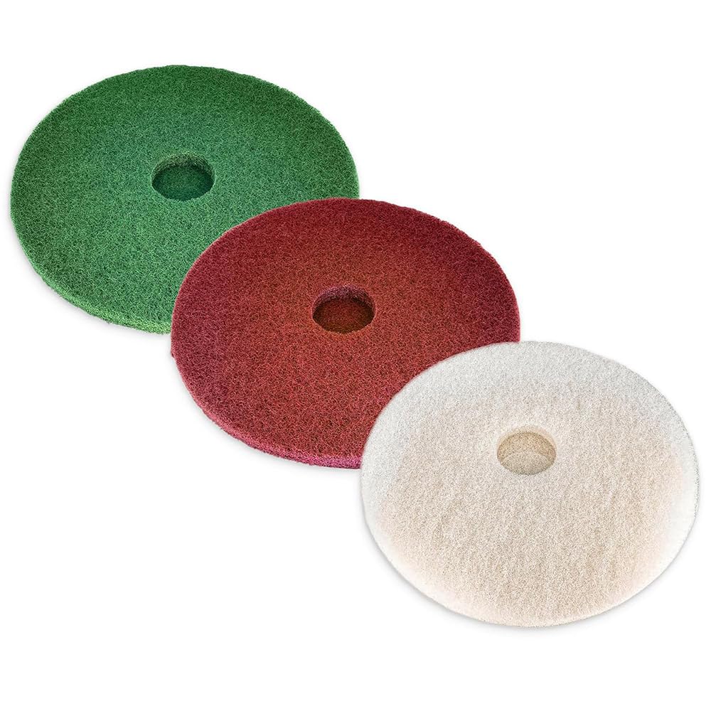 10 Discos Blancos Fibra Muy Blanda Limpieza y Pulido Suelos Multisuperficie | Ideal para abrillantado y mantenimiento diario. Proporciona un acabado brillante sin rayar la superficie.