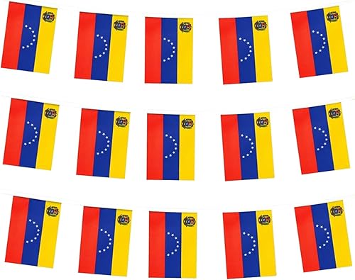 Miniatura 11 de Bandera de Costa Rica Bandera Costarricense, Banderas de Costa Rica de Cuerda Pequeña Mini Banderín de Banderas Costarricenses, Usadas para Fiestas