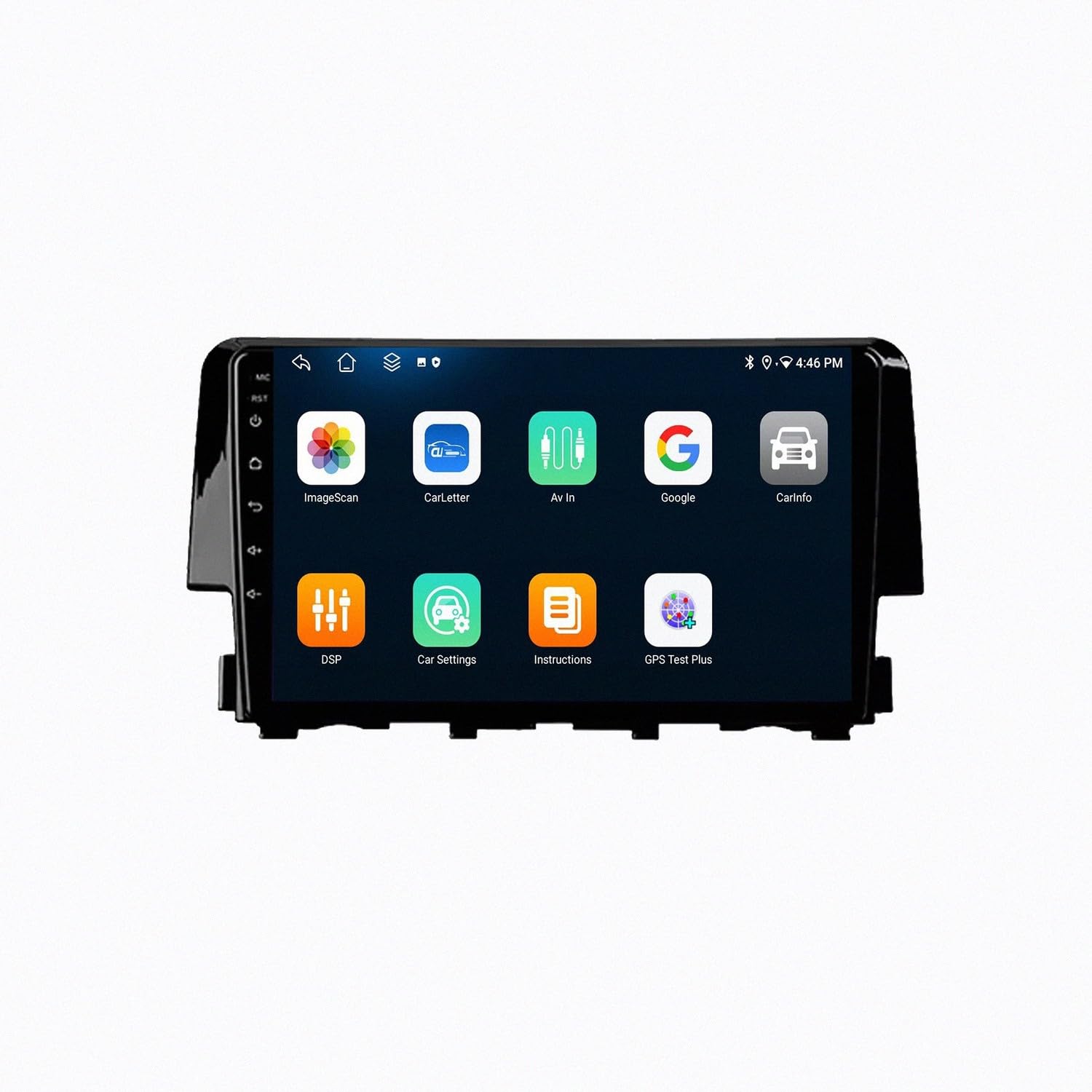 Touchscreen Auto Radio per Honda Civic 10 FC FK 2015-2021 Wireless Carplay Android Auto Stereo Bluetooth Ips con Pantalla Táctil con Gps Navigatore/Swc/Mirror, 4 Nucleo 1G+32G