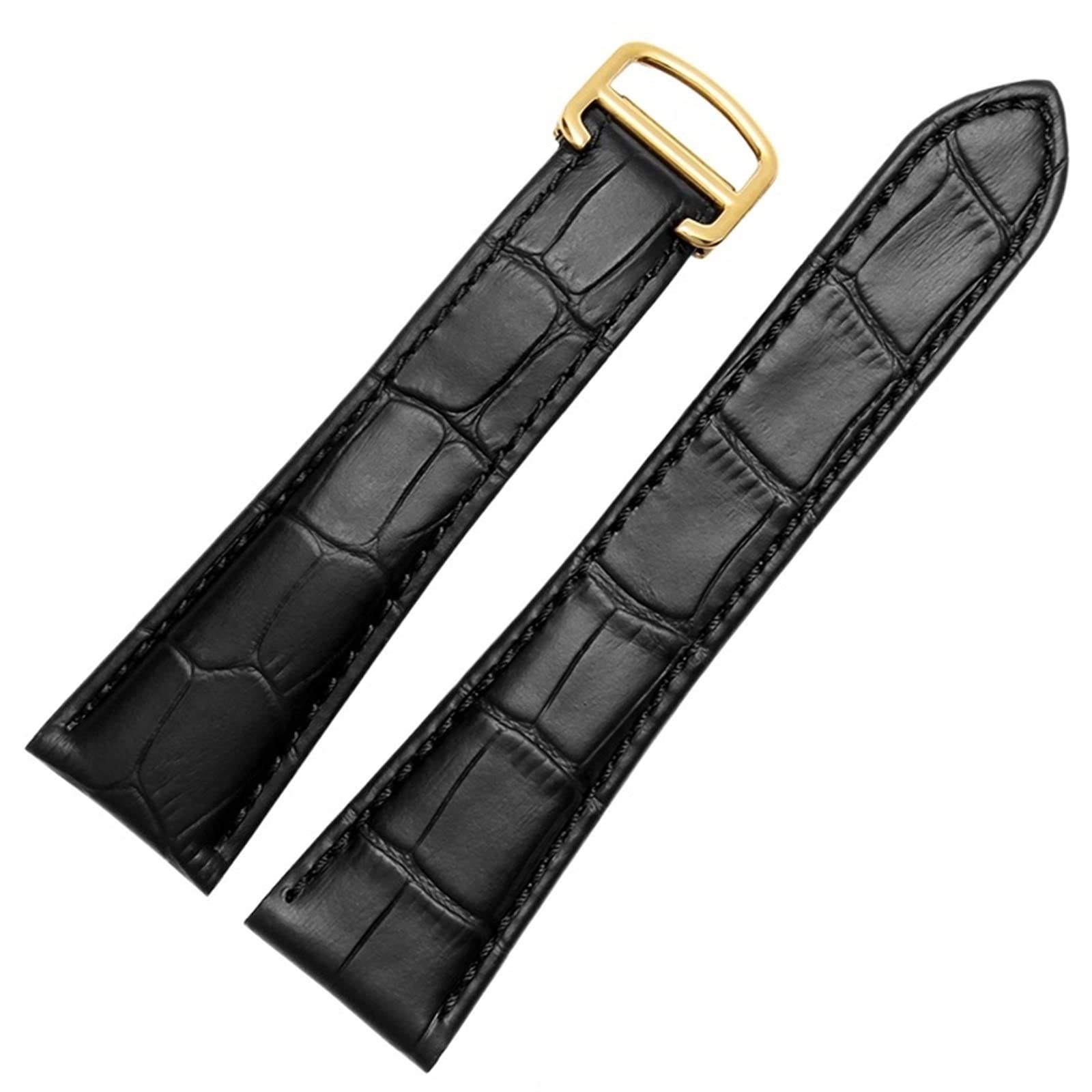 Correa de Reloj para la Serie Tank, Reloj mecánico de Cuero Genuino para Hombres y Mujeres, Correa de Reloj de 20mm, 22mm, 23mm y 25mm