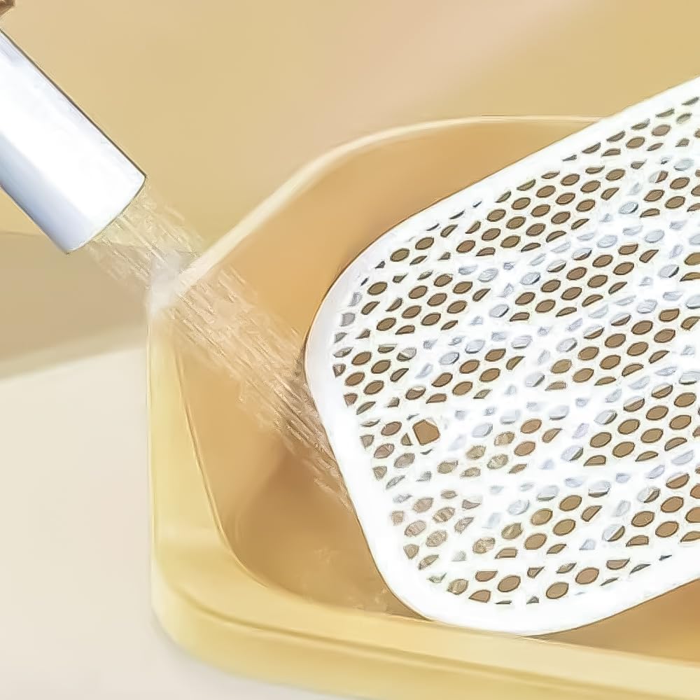 Vassoio WC per animali domestici, design a griglia con bordo rialzato, 60 x 50 V (giallo)