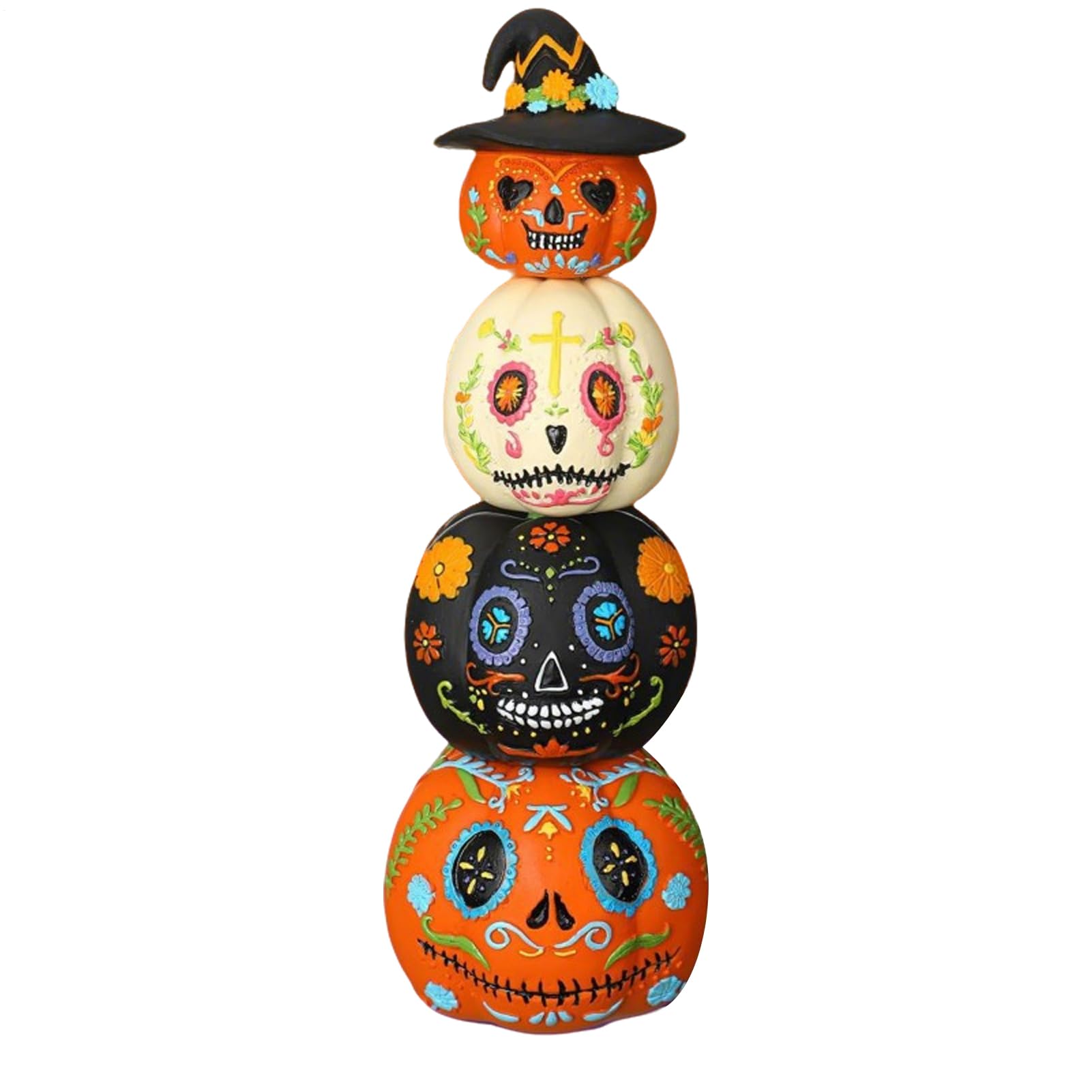 Figurine de Citrouilles d'Halloween en résine résistante pour jardin et cour
