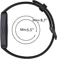 Vista 5 de Paquete de 2 bandas de repuesto impermeables de silicona compatibles con Huawei Band 9/Band 8
