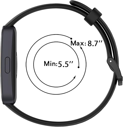Miniatura 5 de NOOETAH Paquete de 2 bandas de repuesto impermeables de silicona compatibles con Huawei Band 8