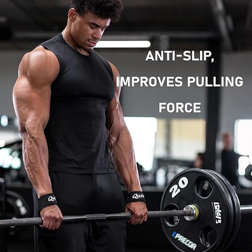 Miniatura 5 de Correas de muñeca de levantamiento para gimnasio, entrenamiento de fuerza en casa, peso muerto y movimientos de tracción, correa de levantamiento de