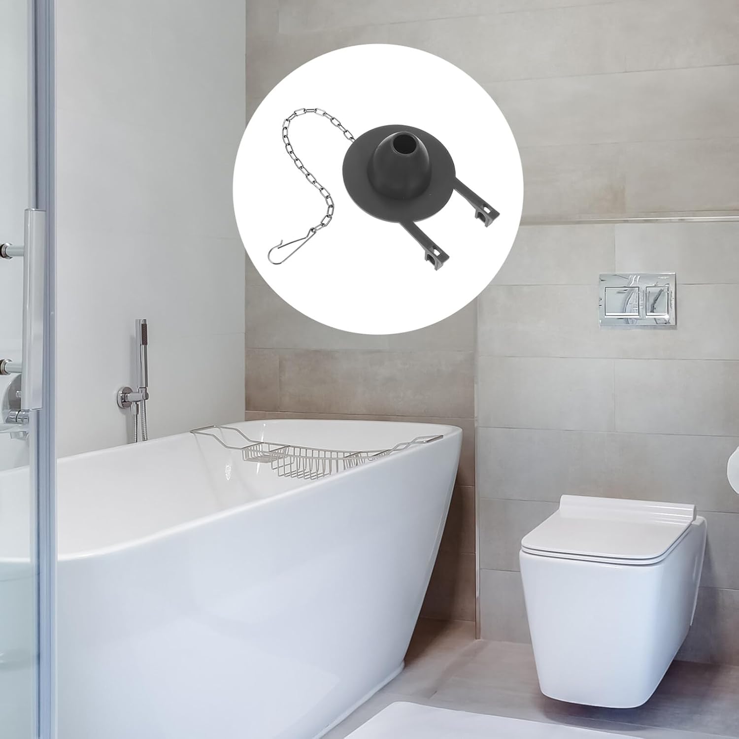 OSALADI 2pcs Toilet Flapper Cover Single Row Type Flapper Easy Install Toilet Tank Accessory Prevents Water Overflow and Sturdy