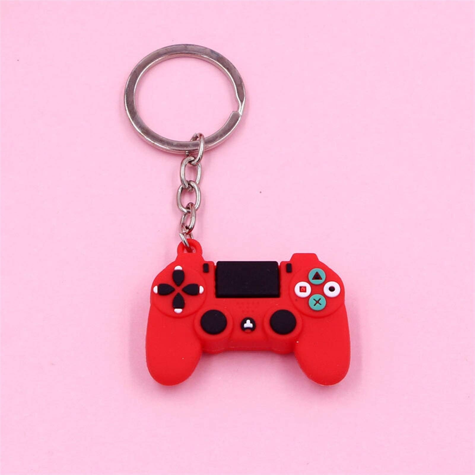 WANGFENG1 piece of creative video game handle key chain creative joystick model key chain key ring boyfriend man key chain small jewelry gift Keychain (Color : Red 2)