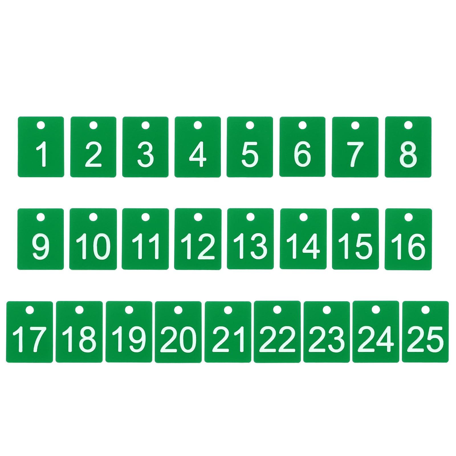 PATIKIL 25PCS Rectangle Number Tags 1-25 - Image 3