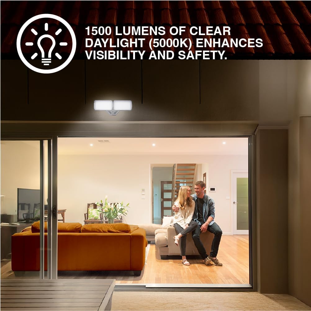 Sylvania 14W LED Security Light, Hardwired, Wet Rated, 1500 LMS, 5000K, Daylight - 1 Pack (66474)