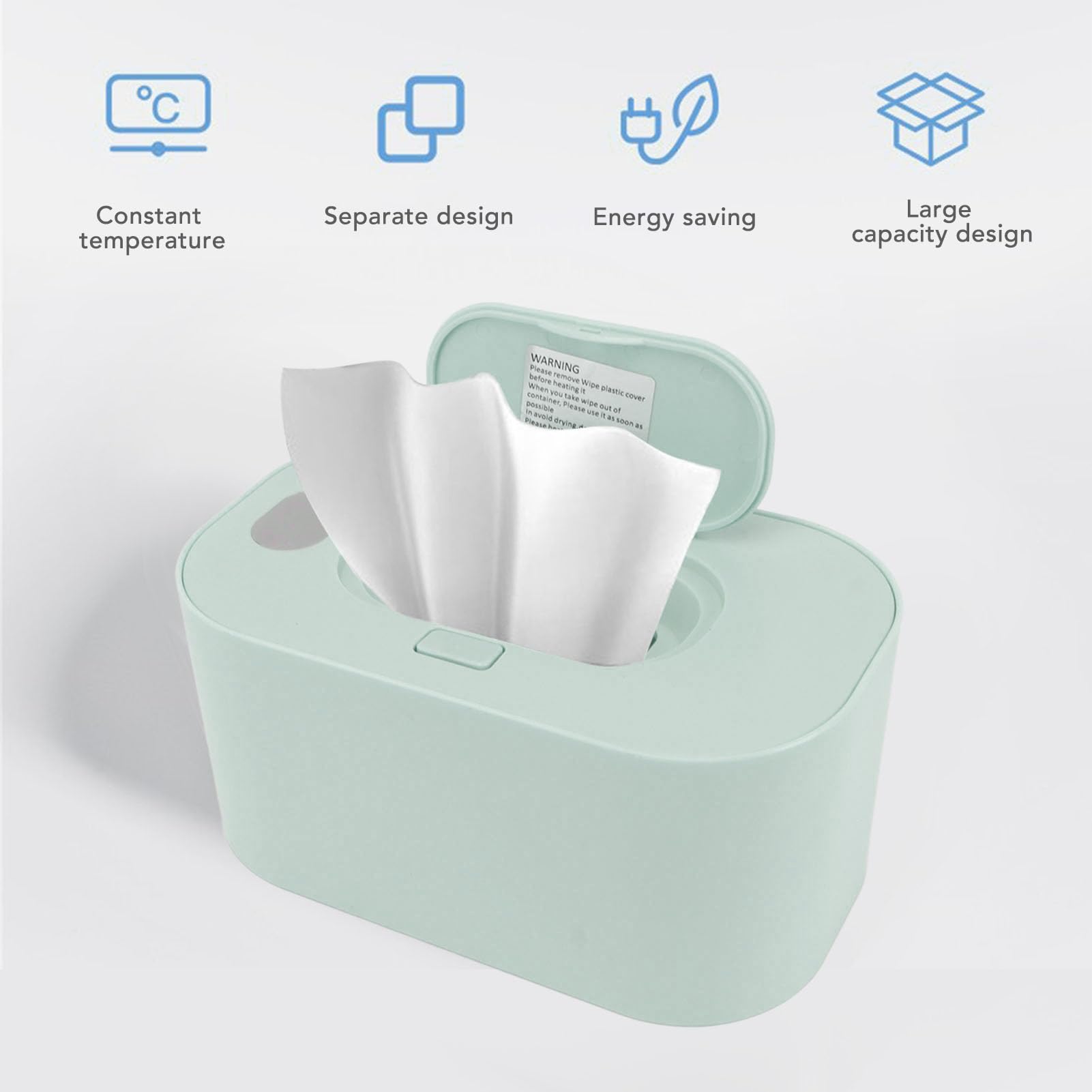 Piastra Riscaldante Superiore Scalda Salviette Umidificate Riscaldatore USB Temperatura Costante per Neonati